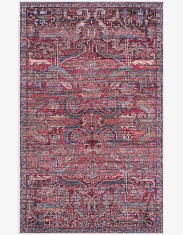 Alcove · Medallion rug, rust and blue