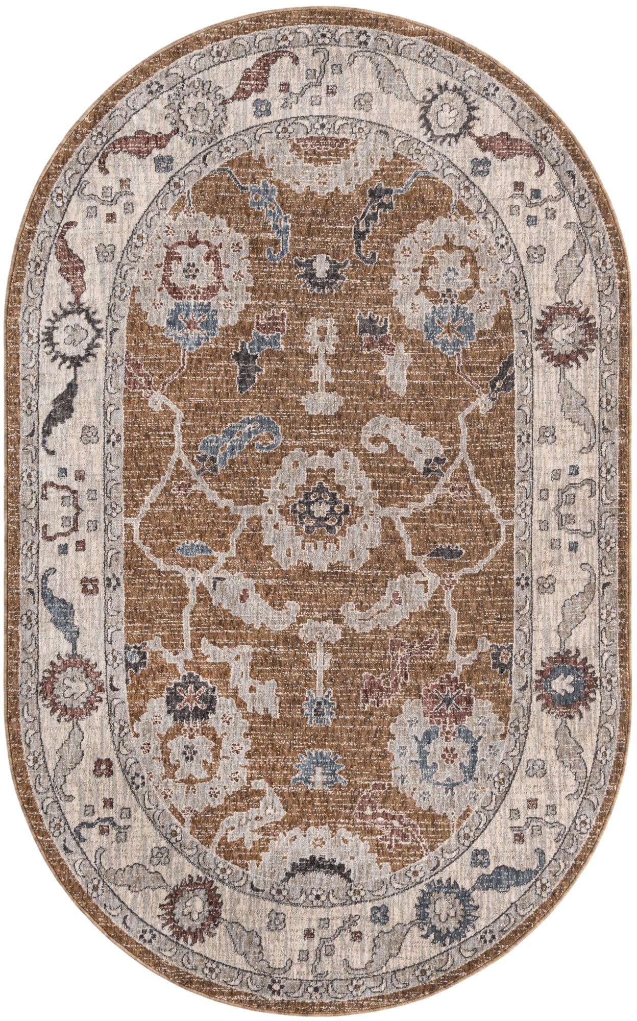 5' 3 x 8' Eco Traditional Oval Rug