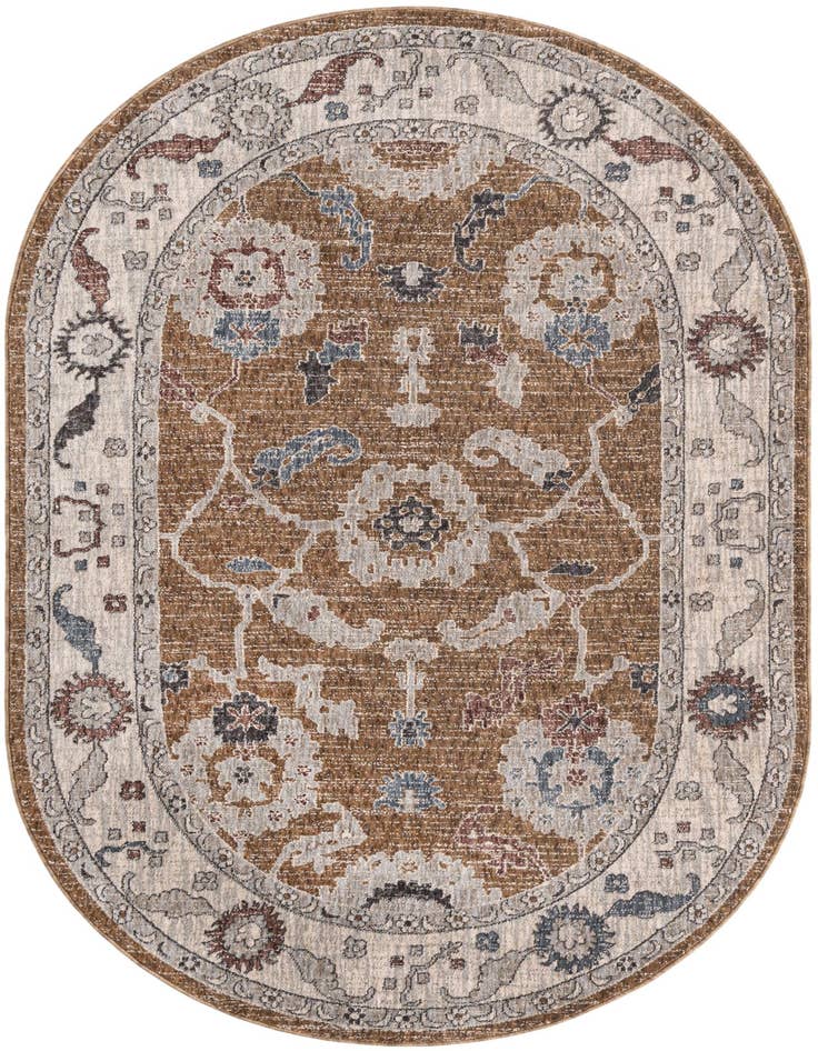 Detail image of 5' 3 x 8' Eco Traditional Oval Rug