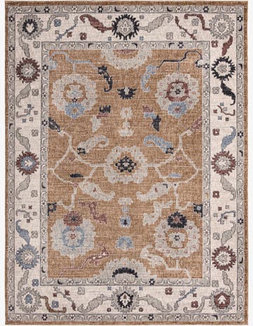 Almond Beige Eco Traditional Rug