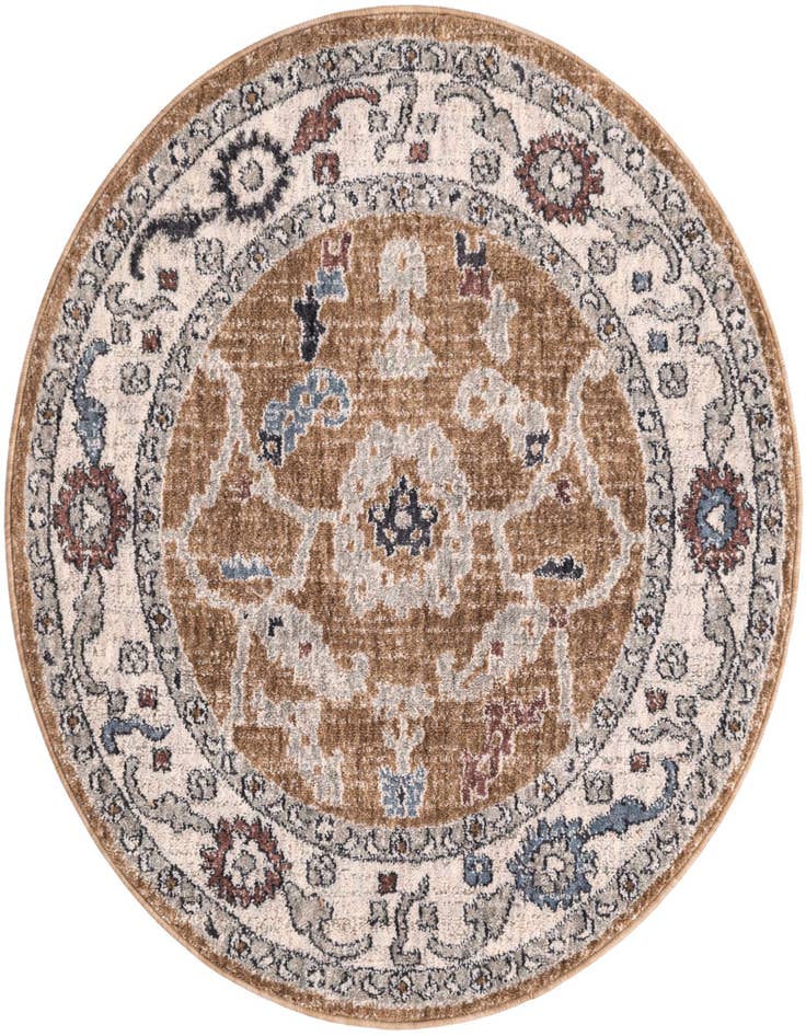 Detail image of 3' 3 x 3' 3 Eco Traditional Round Rug
