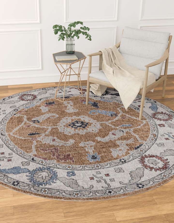 5' 3 x 5' 3 Eco Traditional Round Rug