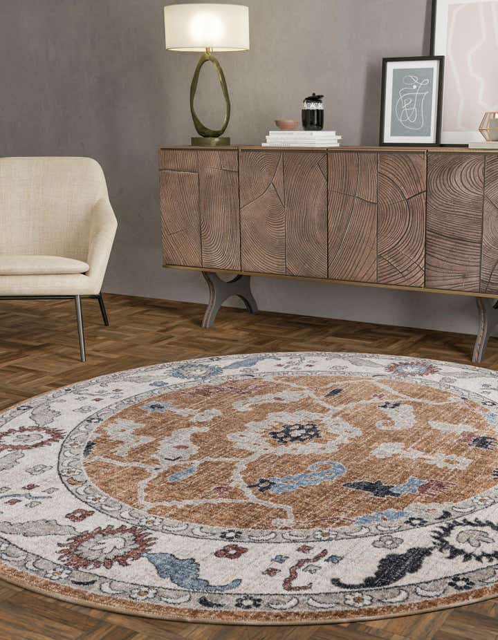 5' 3 x 5' 3 Eco Traditional Round Rug