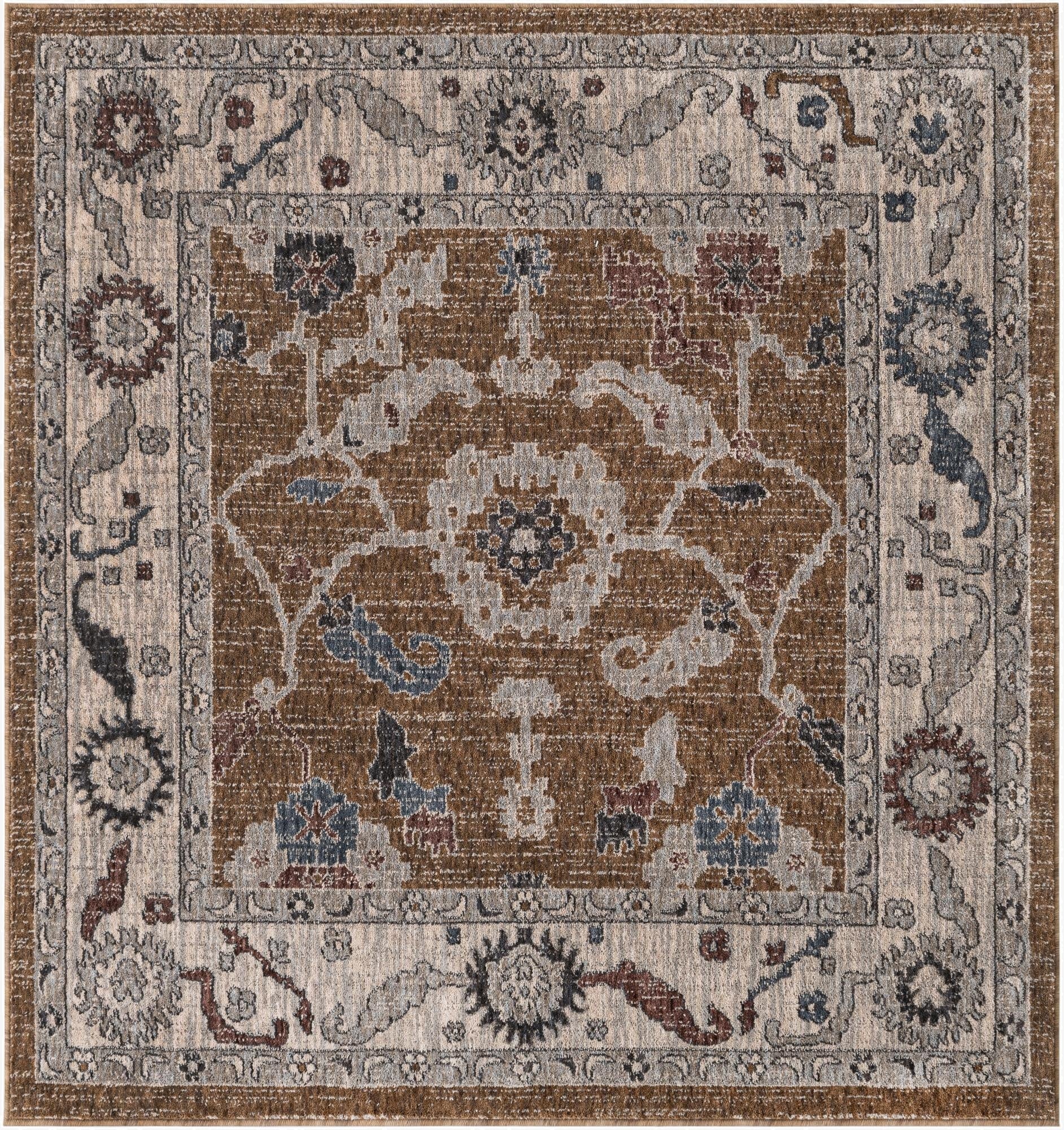 5' 3 x 5' 3 Eco Traditional Square Rug