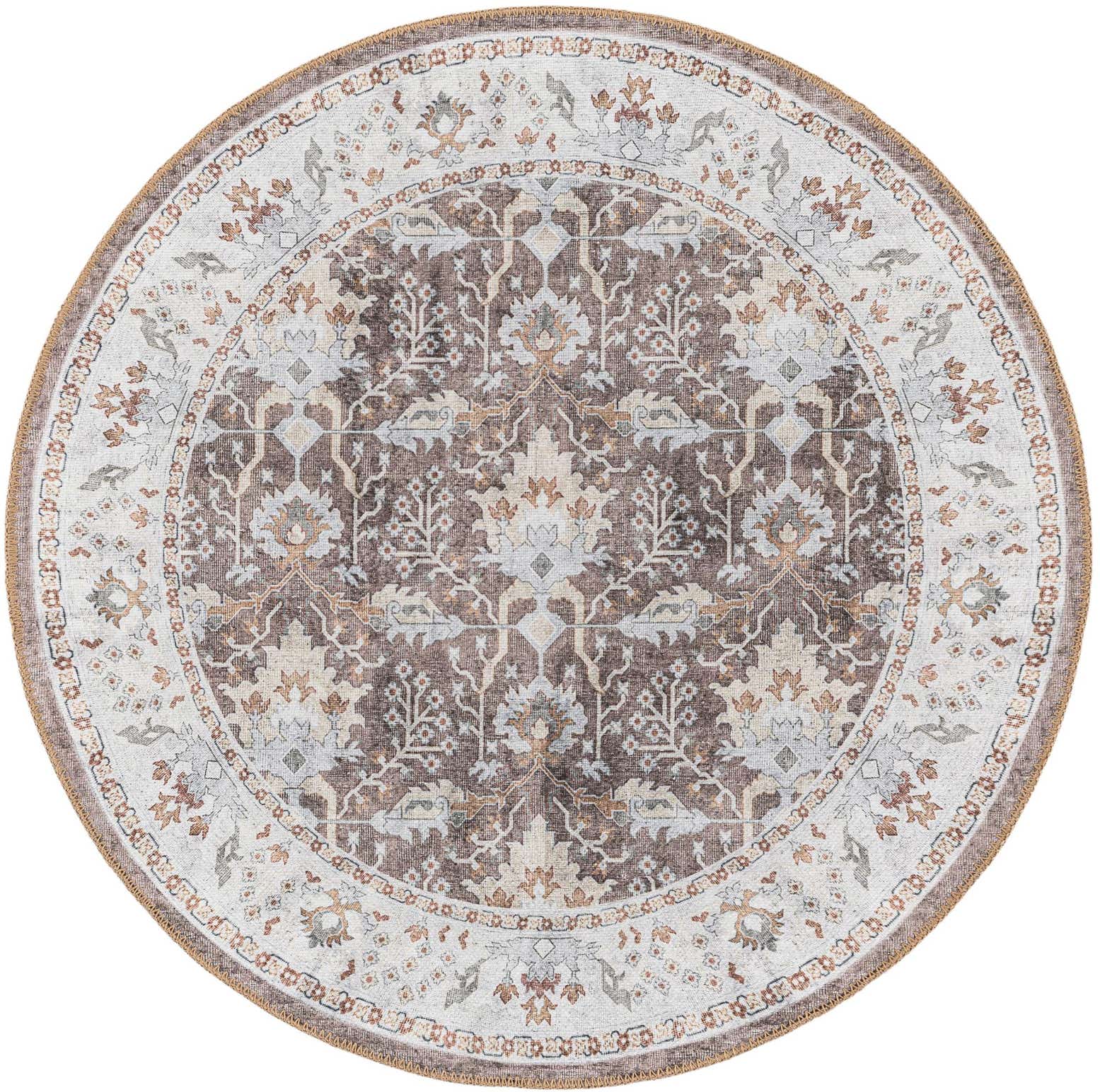 3' 6 x 3' 6 Washable Timeless Round Rug