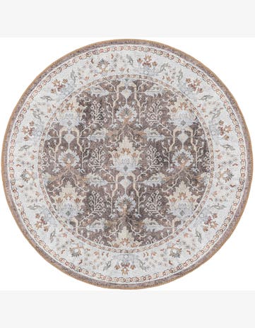 3' 6 x 3' 6 Washable Timeless Round Rug
