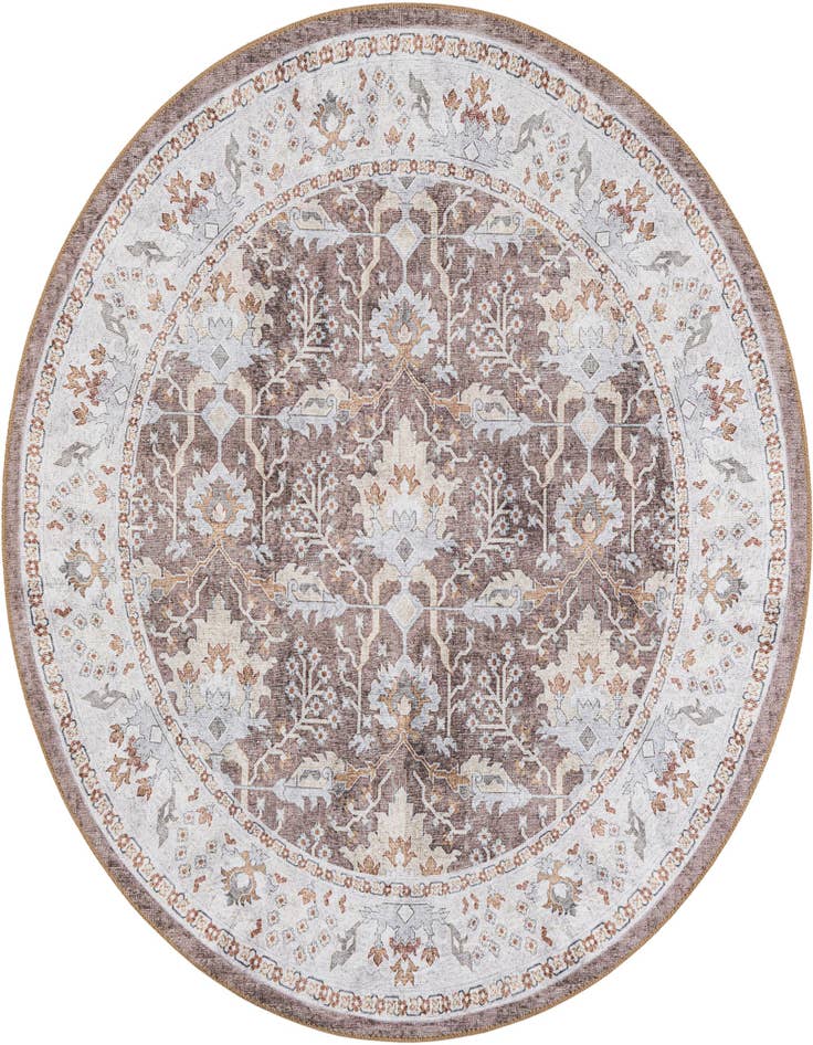Detail image of 5' 1 x 5' 1 Washable Timeless Round Rug