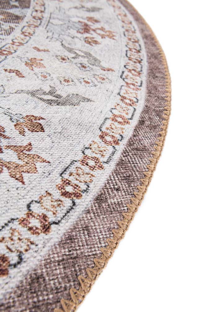 3' 6 x 3' 6 Washable Timeless Round Rug