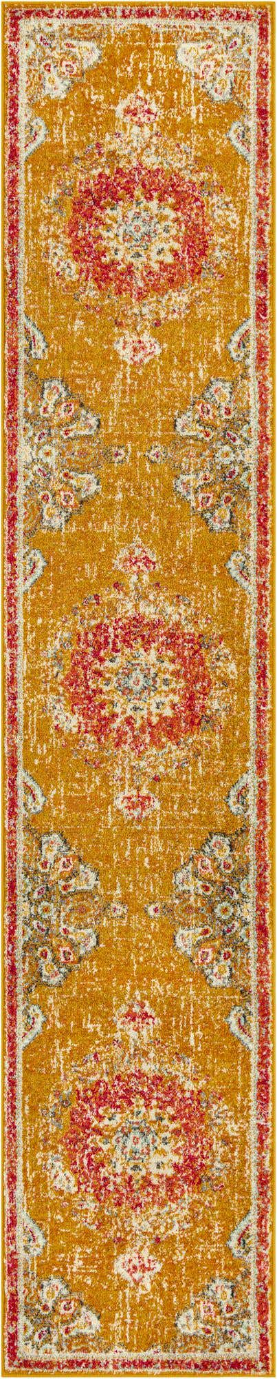2' 7 x 13' Amberley · Border rug, yellow