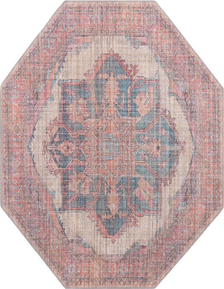 Detail image of 7' 10 x 7' 10 Washable Nostalgia Octagon Rug