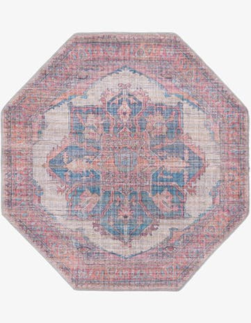 Antique Beige Washable Nostalgia Octagon Rug