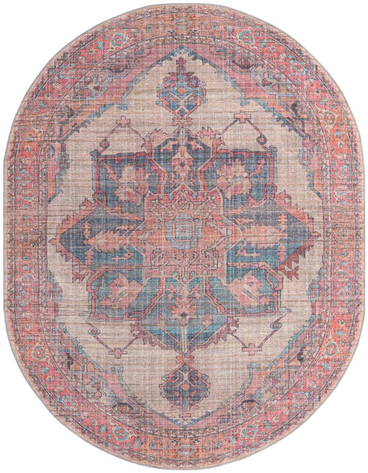 Detail image of 7' 10 x 10' Washable Nostalgia Oval Rug