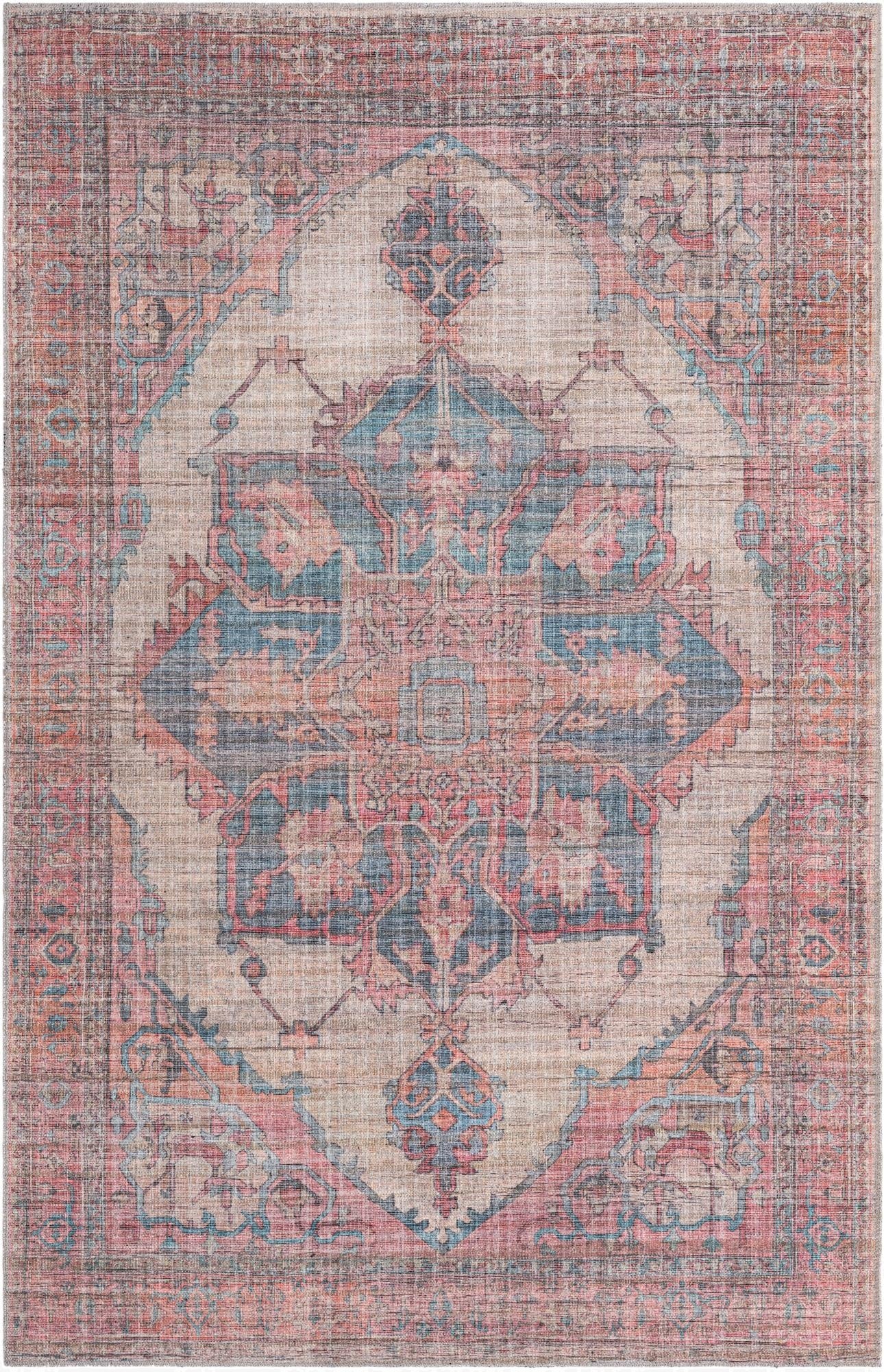 5' 3 x 8'  Washable Nostalgia Rug