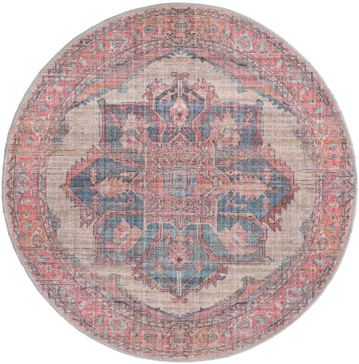120cm x 120cm Waschbar Nostalgia Rund Teppich