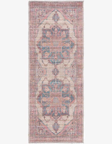 Antique Beige Washable Nostalgia Runner Rug