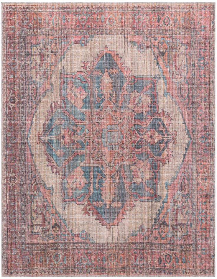 Detail image of 7' 3 x 7' 3 Washable Nostalgia Square Rug