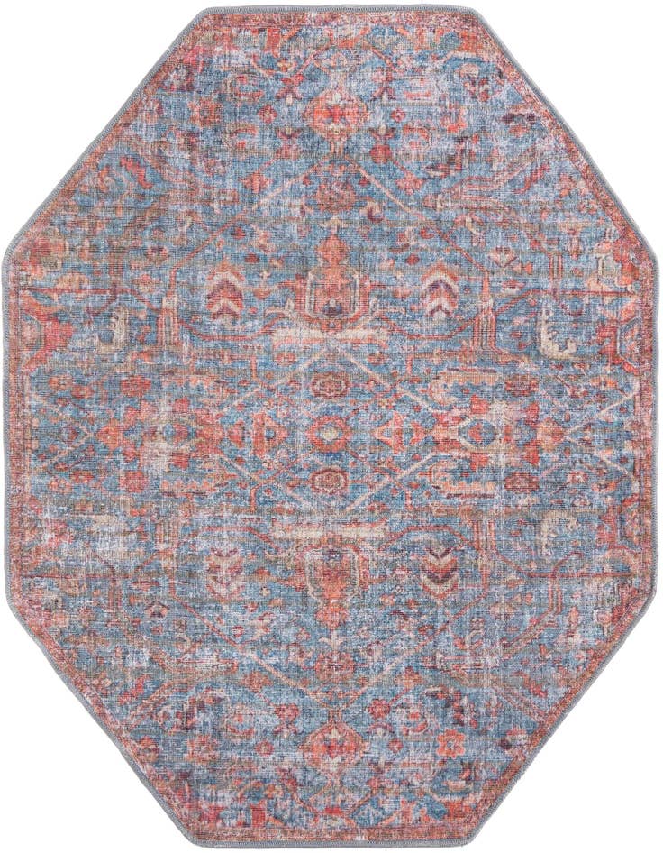 Detail image of 5' 3 x 5' 3 Washable Nostalgia Octagon Rug