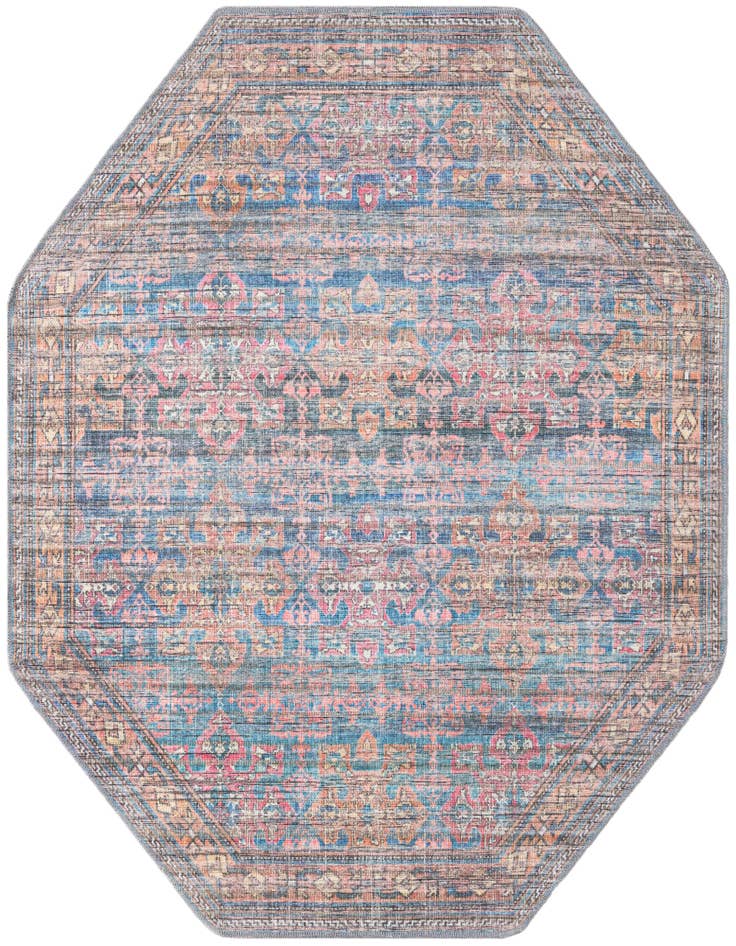 Detail image of 5' 3 x 5' 3 Washable Nostalgia Octagon Rug