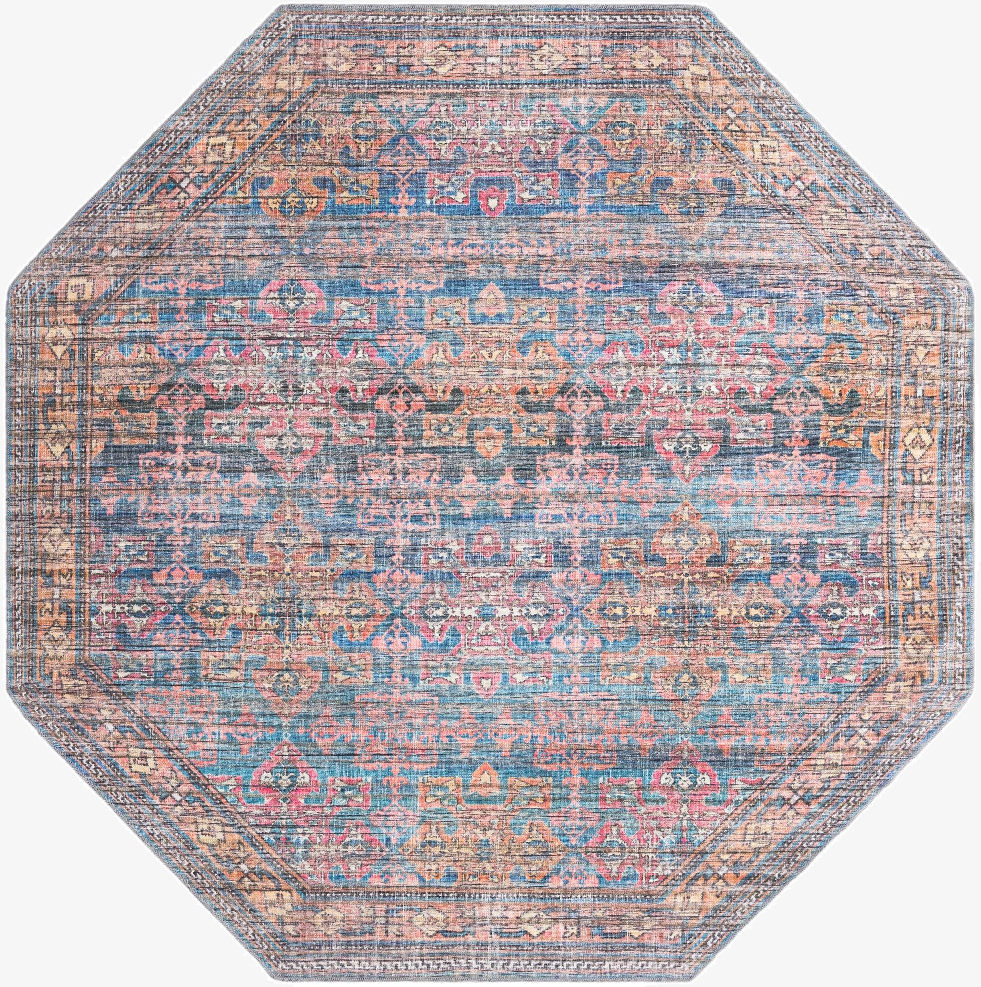 7' 10 x 7' 10  Washable Nostalgia Octagon Rug
