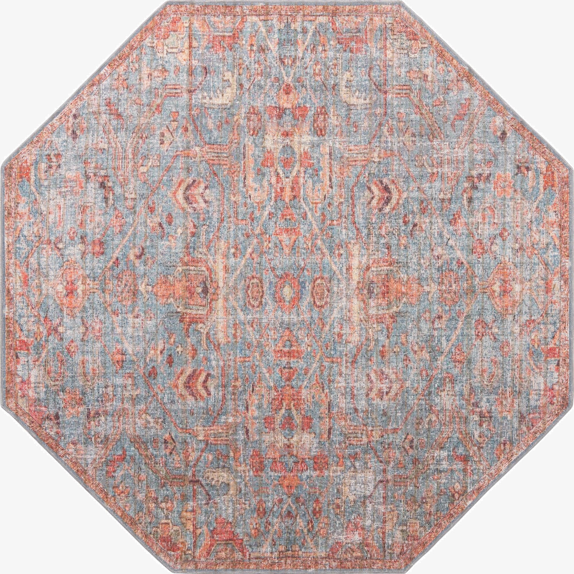 7' 10 x 7' 10  Washable Nostalgia Octagon Rug