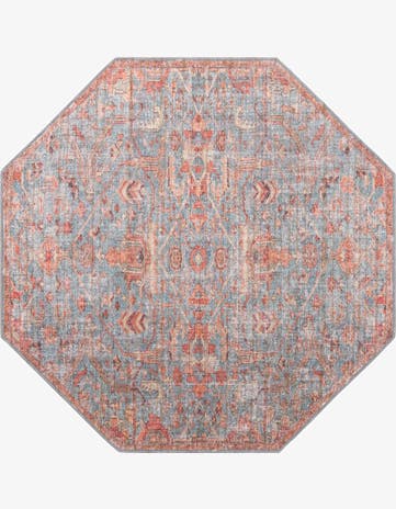 7' 10 x 7' 10 Washable Nostalgia Octagon Rug