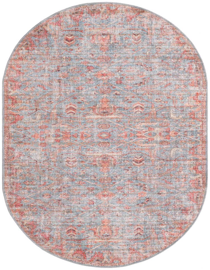 Detail image of 5' 3 x 8' Washable Nostalgia Oval Rug
