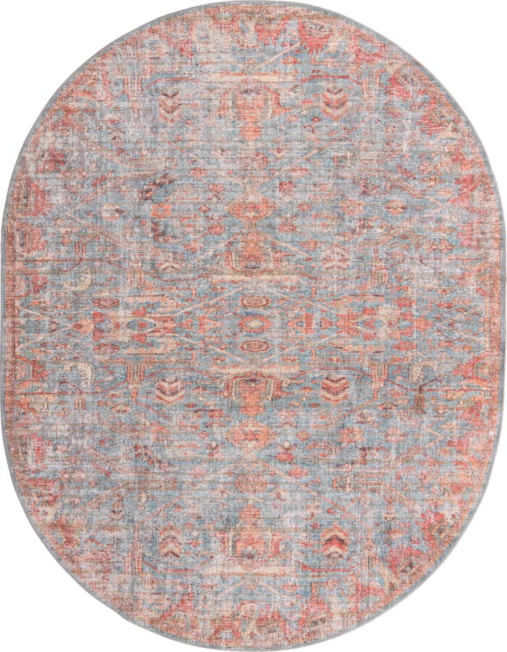 Detail image of 7' 10 x 10' Washable Nostalgia Oval Rug