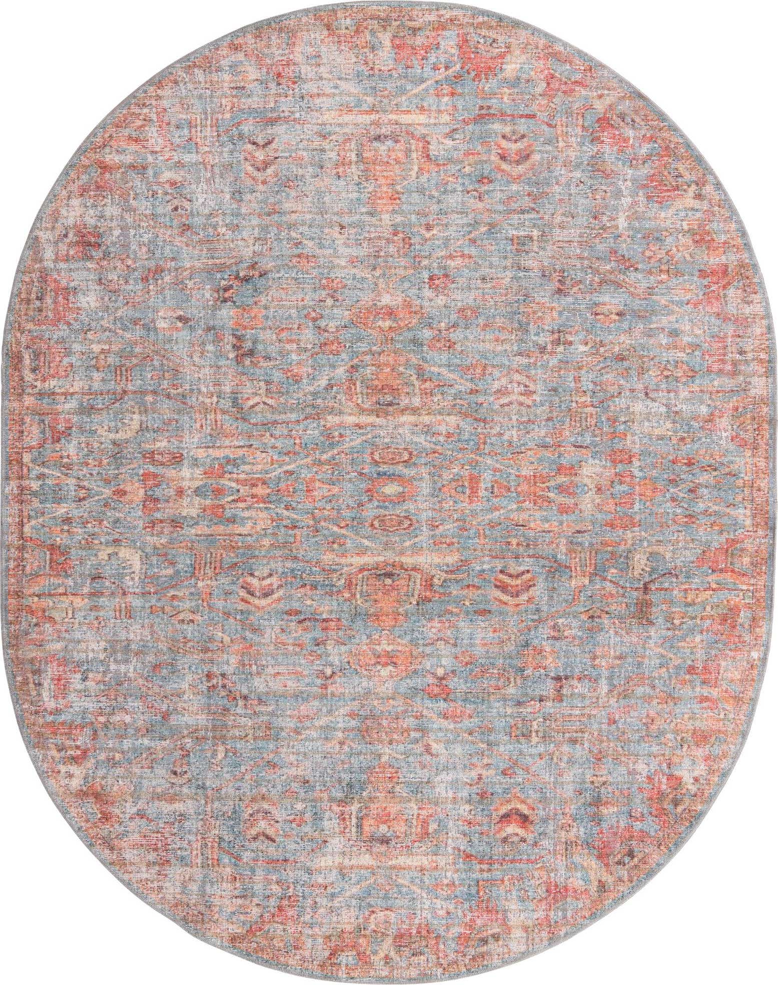 7' 10 x 10' Washable Nostalgia Oval Rug