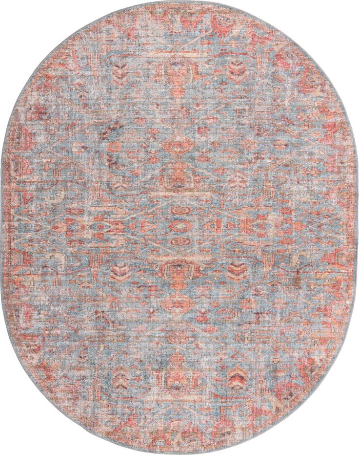 Detail image of 7' 10 x 10' Washable Nostalgia Oval Rug