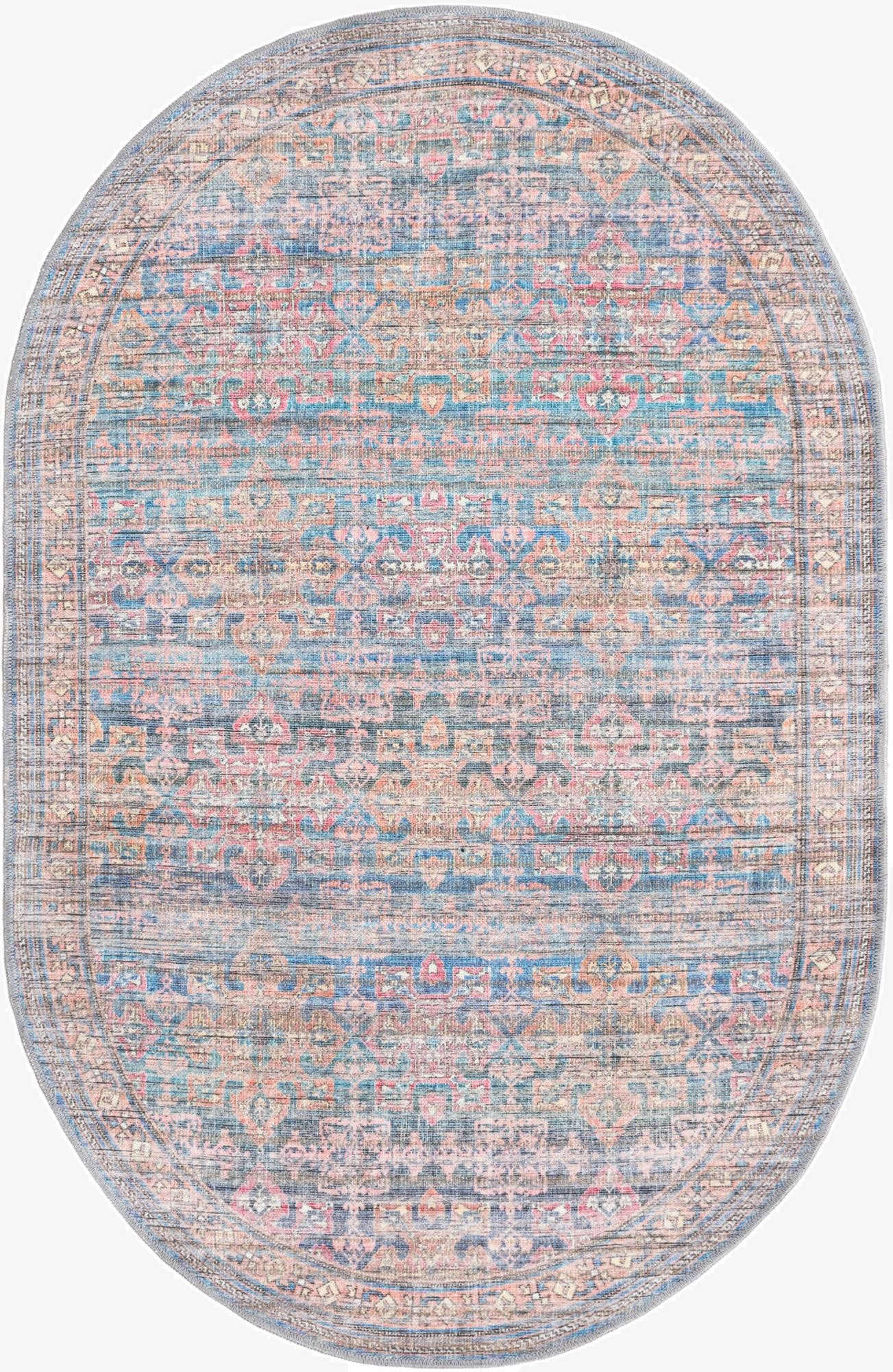 4' x 6'  Washable Nostalgia Oval Rug