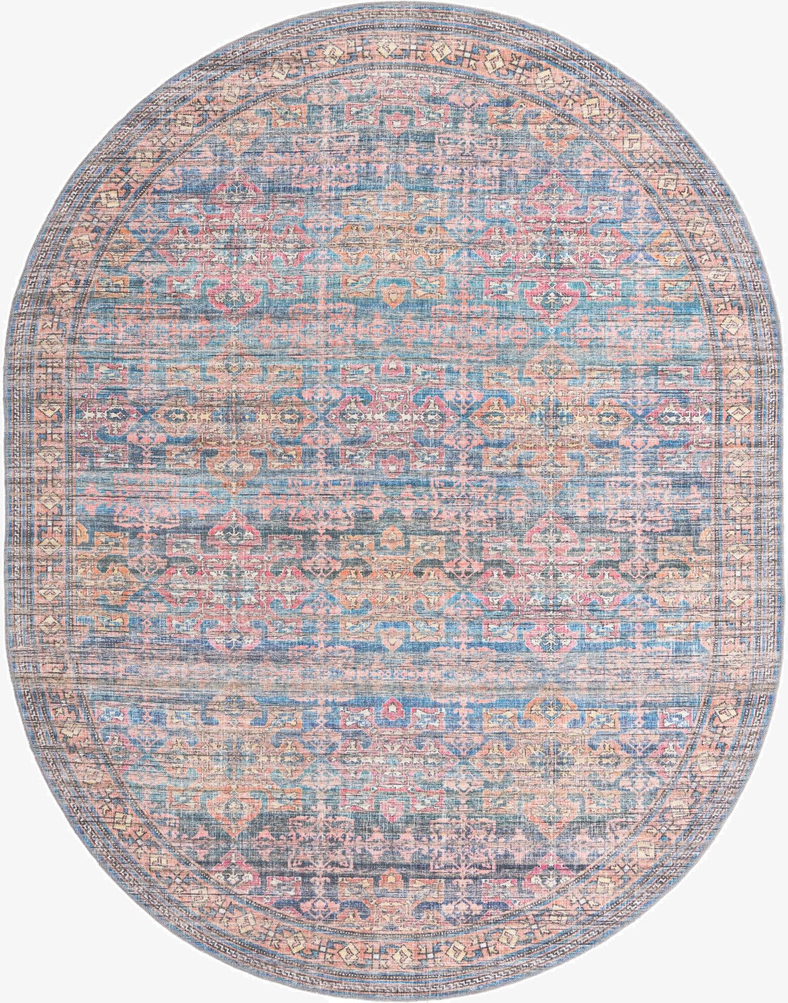 Primary image 7' 10 x 10'  Washable Nostalgia Oval Rug