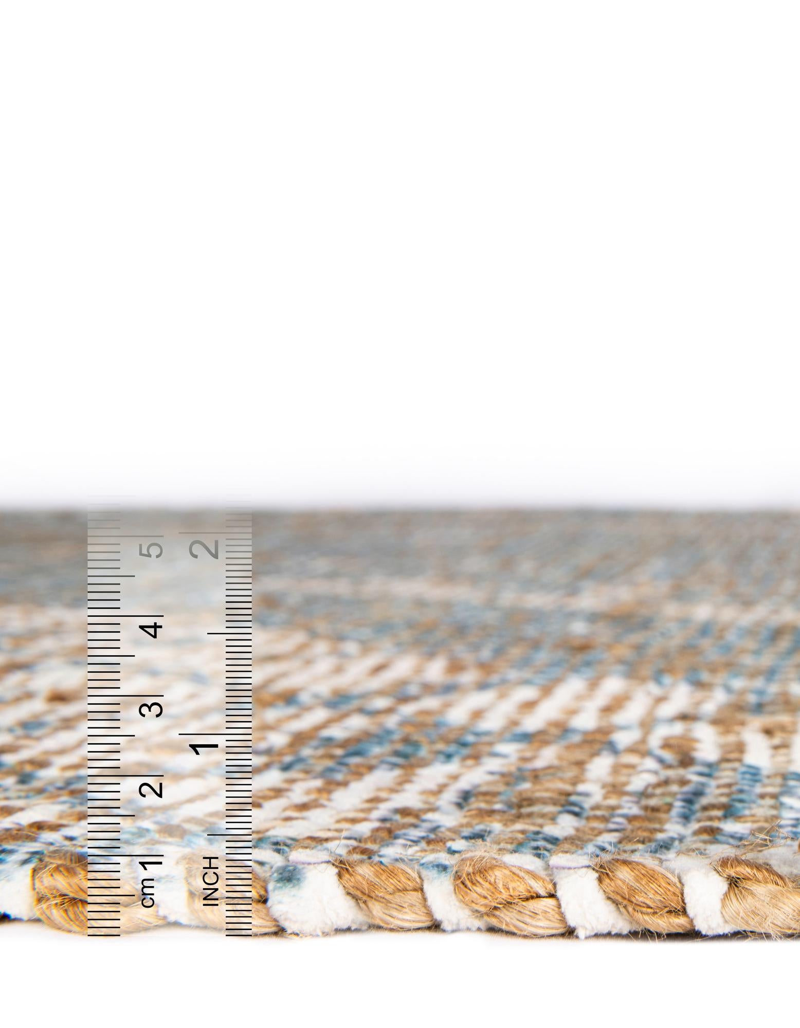 6' 1 x 9' Hand Woven Chenille Jute Rug