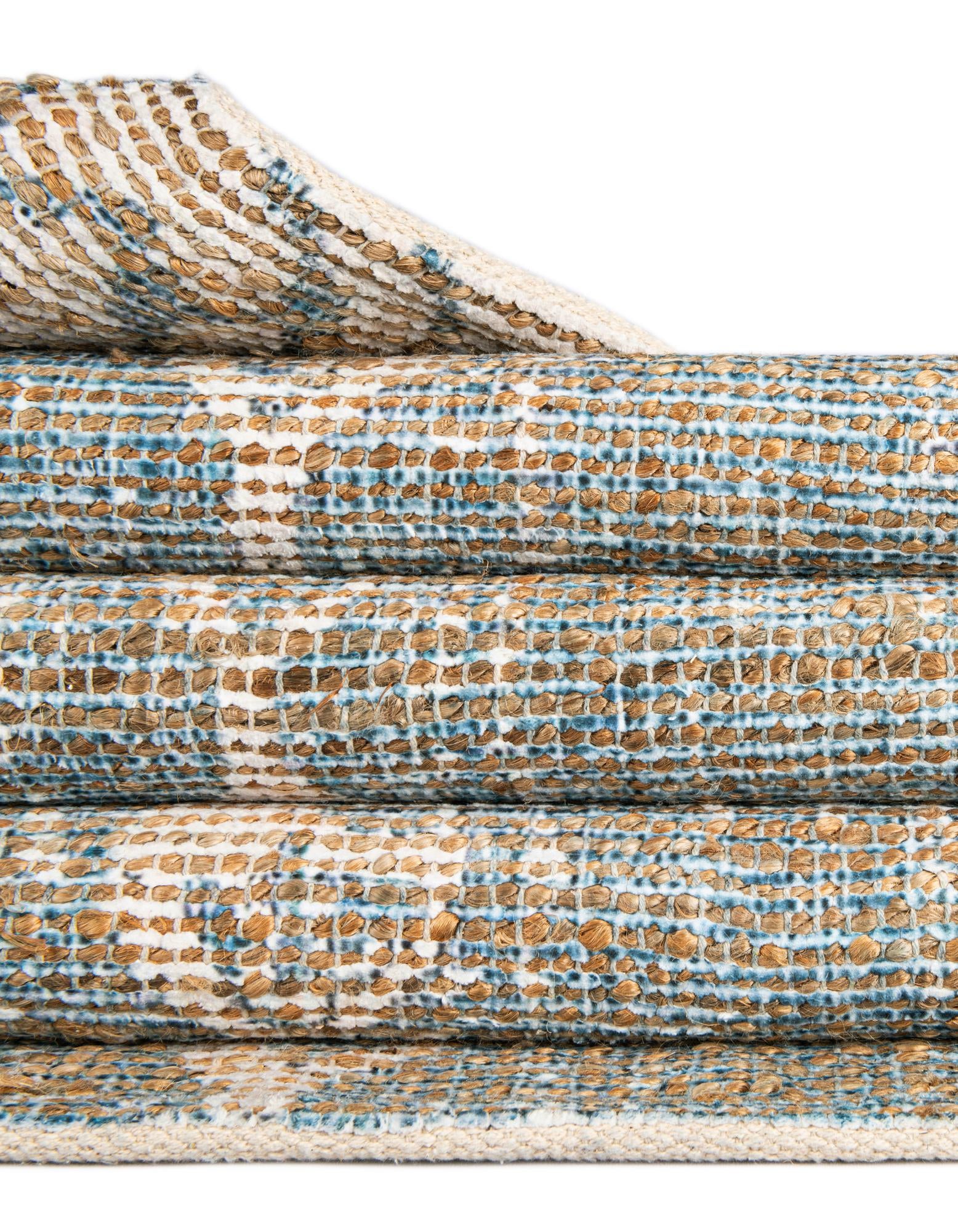 6' 1 x 9' Hand Woven Chenille Jute Rug