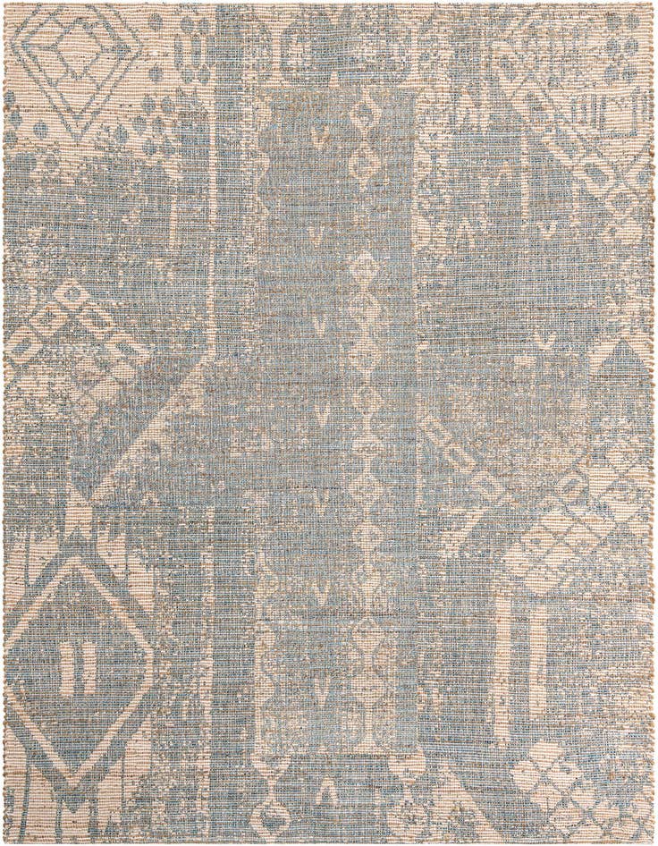 Detail image of 6' 1 x 9' Hand Woven Chenille Jute Rug