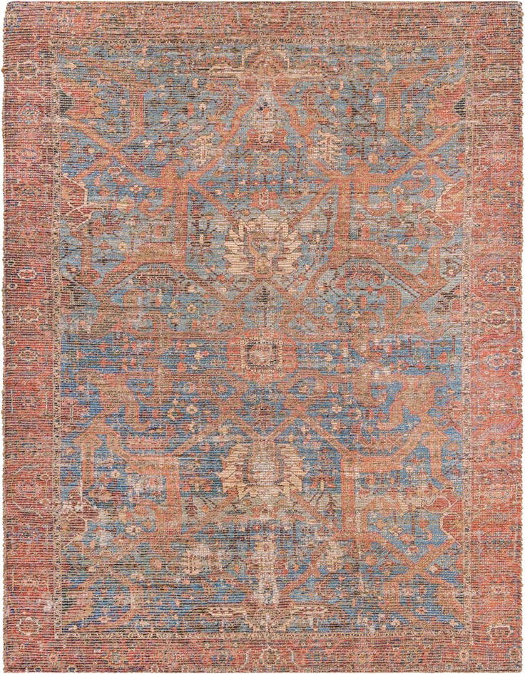 Detail image of 6' 1 x 9' Chenille Jute Rug