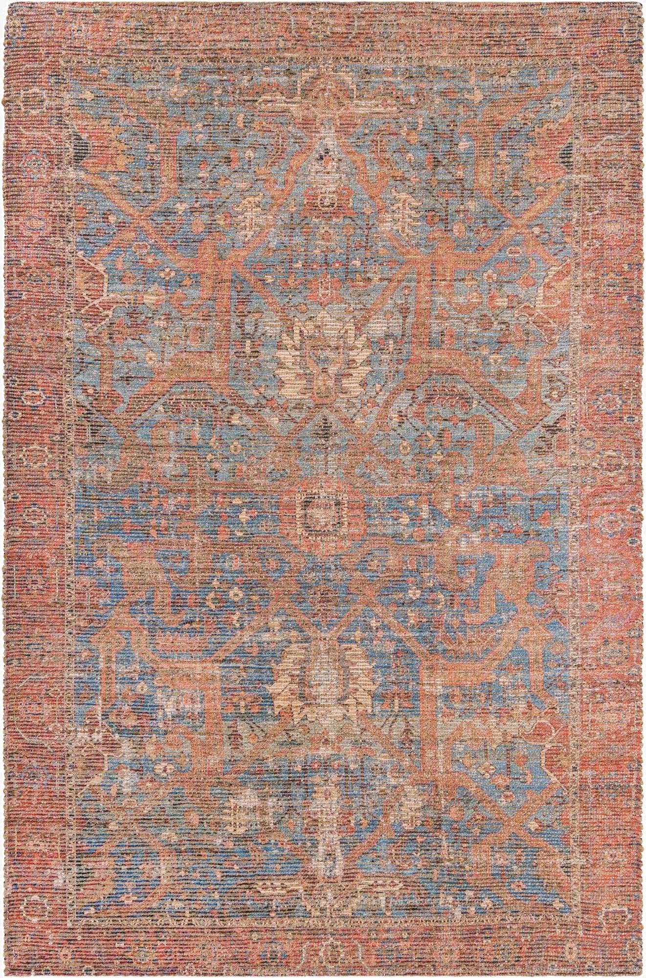 6' 1 x 9' Chenille Jute Rug