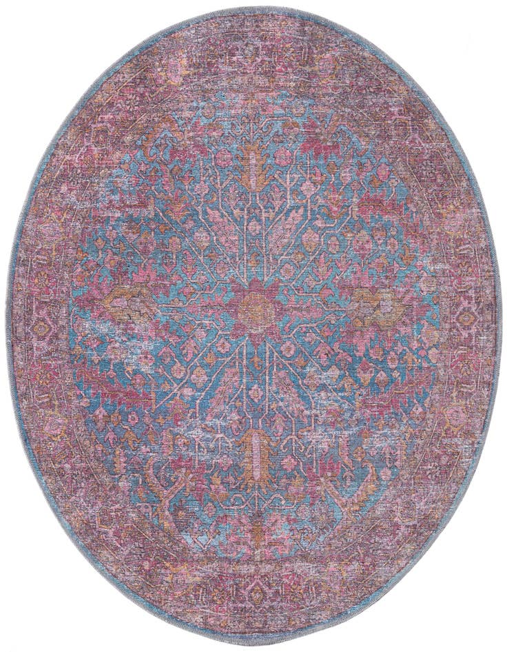 Detail image of 5' 3 x 5' 3 Washable Mangata Round Rug