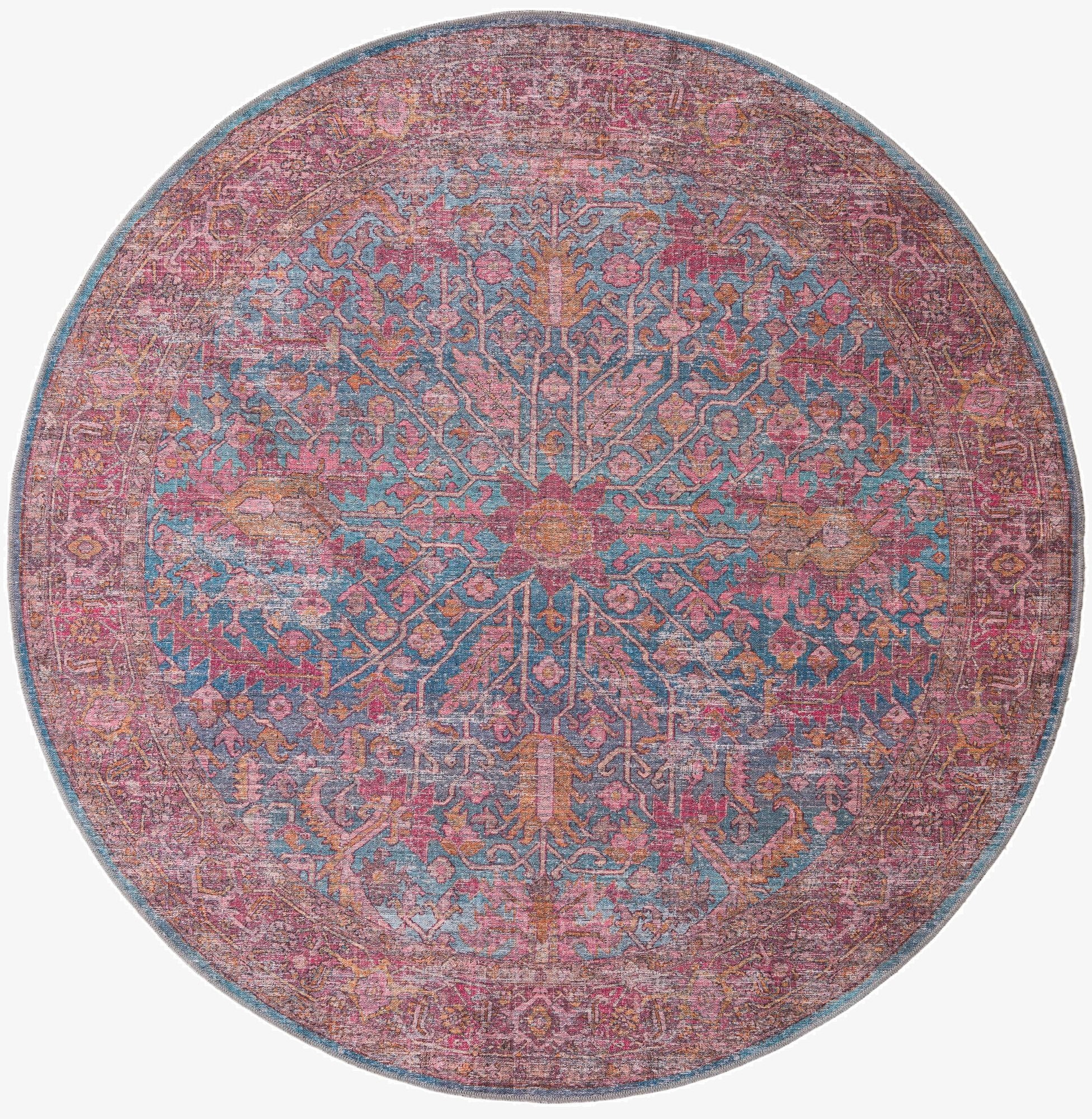 7' 3 x 7' 3  Washable Mangata Round Rug