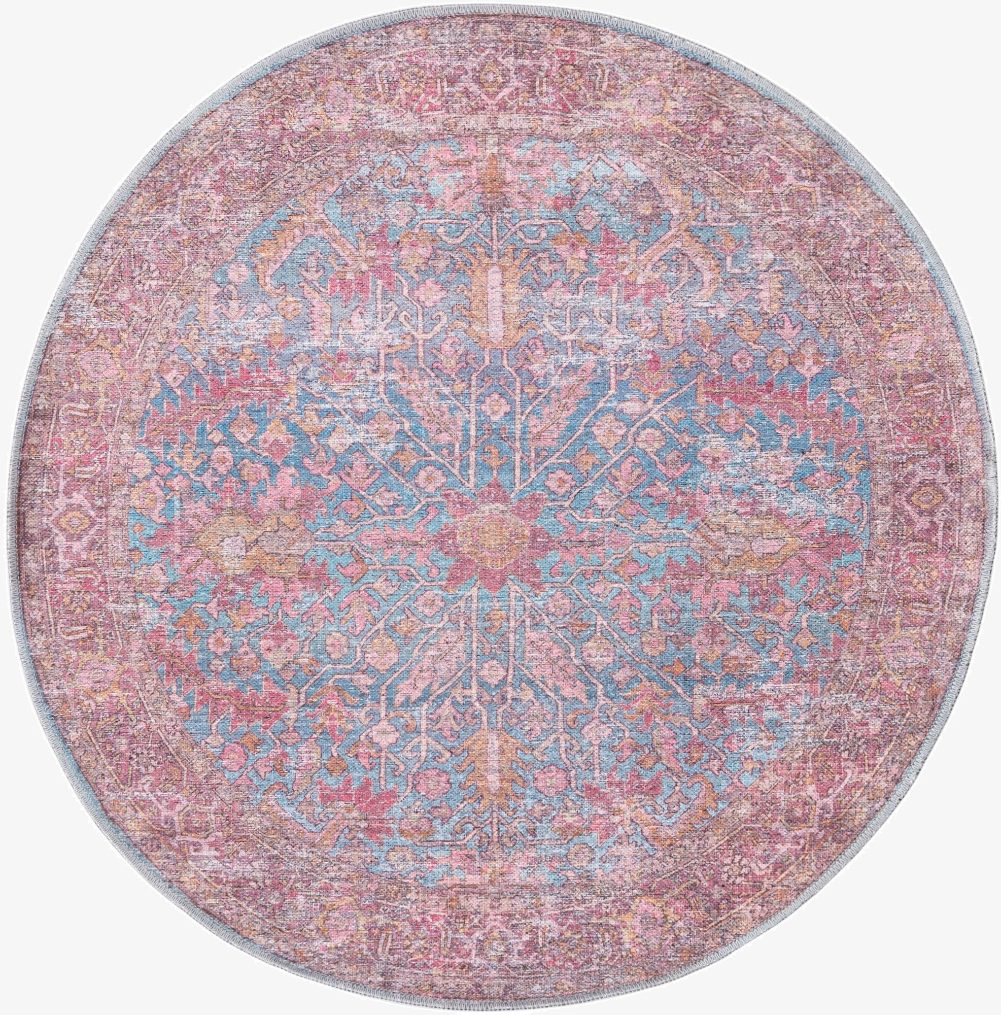 4' x 4'  Washable Mangata Round Rug