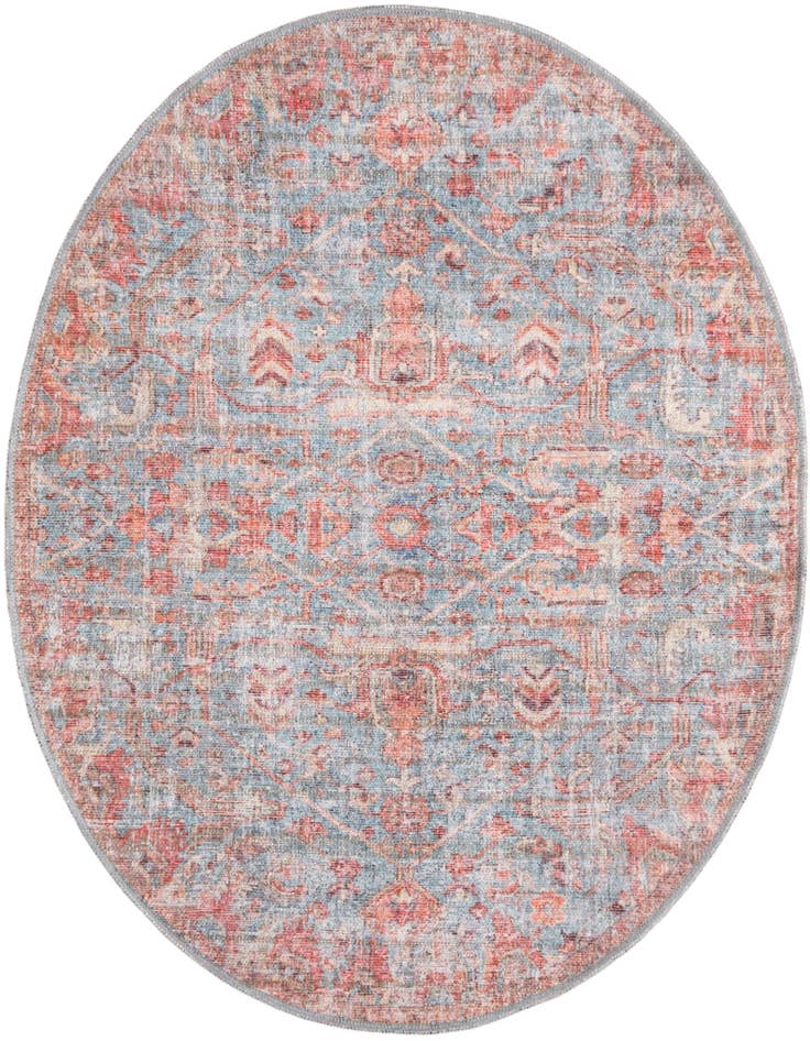 Detail image of 4' x 4' Washable Nostalgia Round Rug