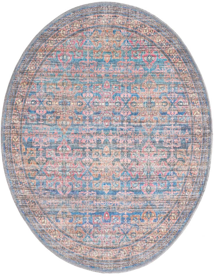 Detail image of 3' 3 x 3' 3 Washable Nostalgia Round Rug