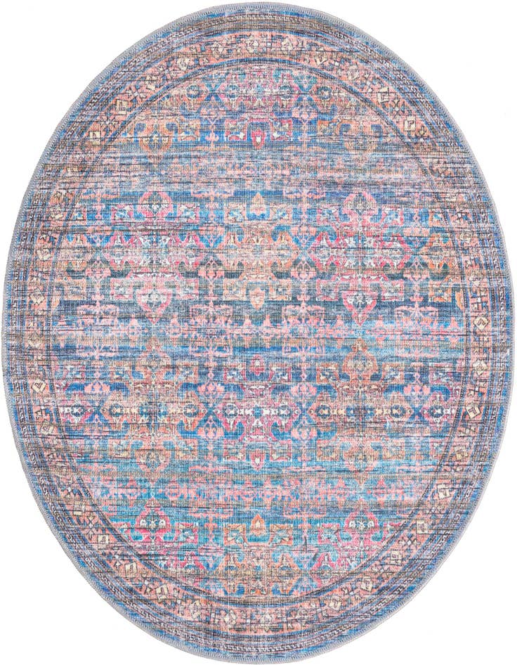 Detail image of 4' x 4' Washable Nostalgia Round Rug