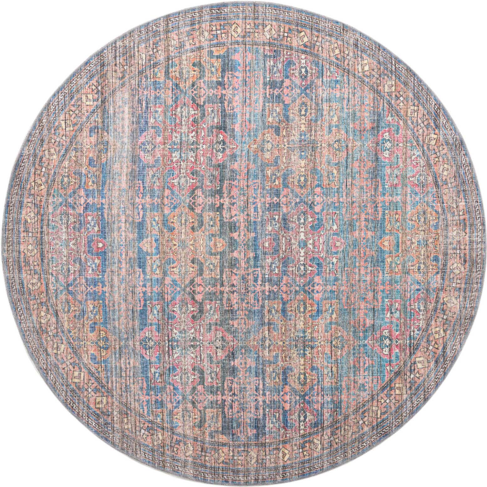 7' 10 x 7' 10 Washable Nostalgia Round Rug