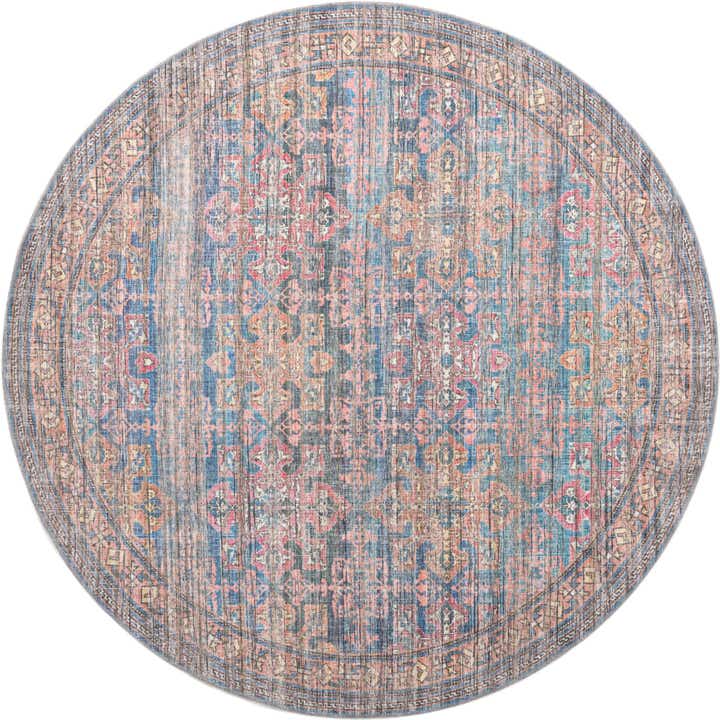 7' 10 x 7' 10 Washable Nostalgia Round Rug