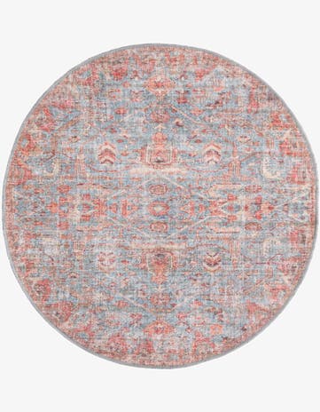 4' x 4' Washable Nostalgia Round Rug