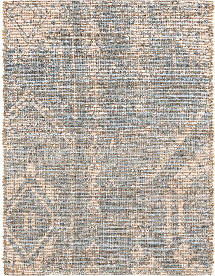 Detail image of 2' 2 x 6' 1 Hand Woven Chenille Jute Runner Rug