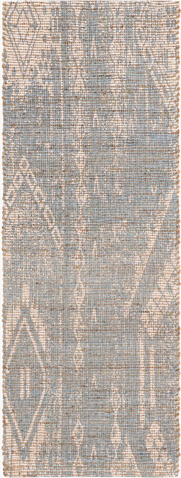 2' 2 x 6' 1  Hand Woven Chenille Jute Runner Rug