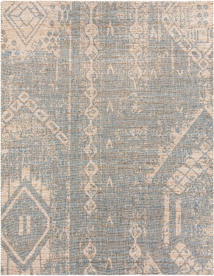 Detail image of 7' 10 x 7' 10 Hand Woven Chenille Jute Square Rug