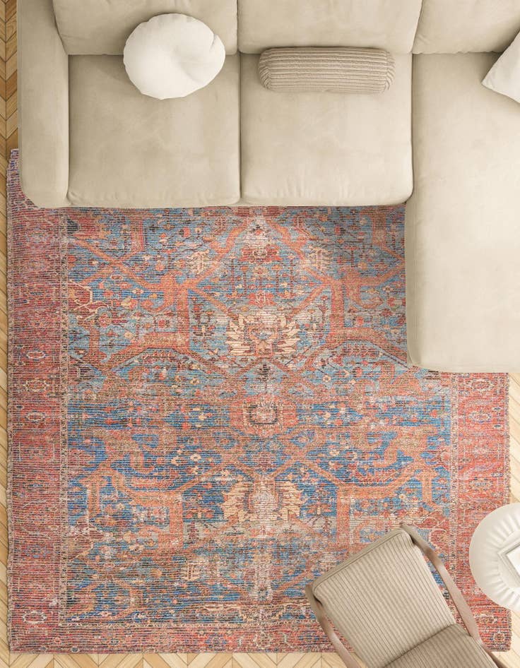 Detail image of 7' 10 x 7' 10 Chenille Jute Square Rug