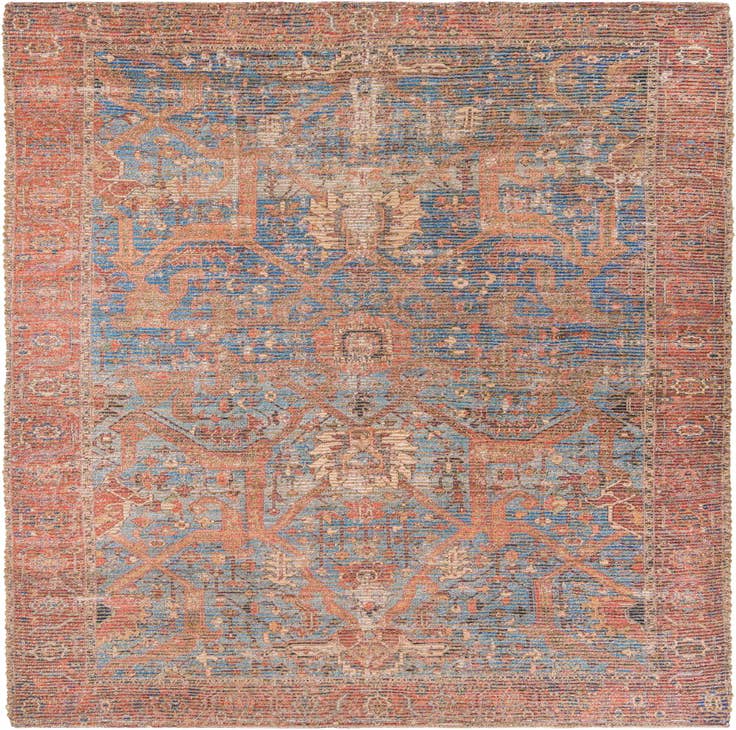 Detail image of 7' 10 x 7' 10 Chenille Jute Square Rug